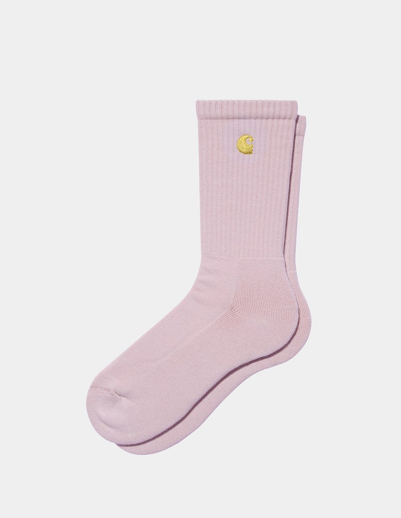 Carhartt WIP Pink and Gold Unisex Socks