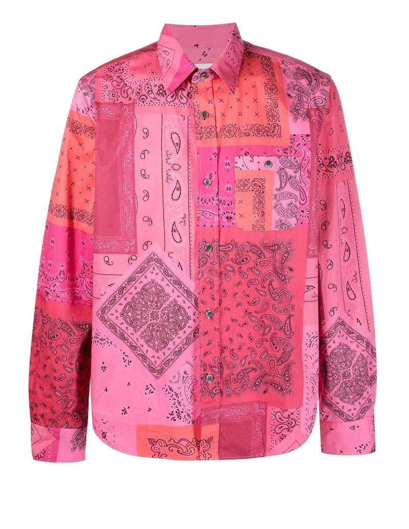 Camisa Kenzo con Estampado Bandana Rosa Hombre