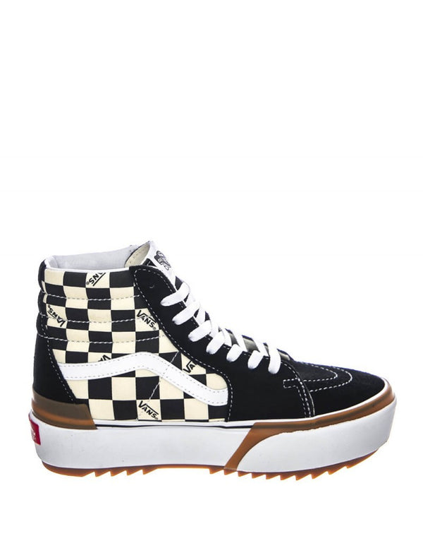 Vans Sk8-Hi Stacked con Plataforma Negras y Blancas Mujer