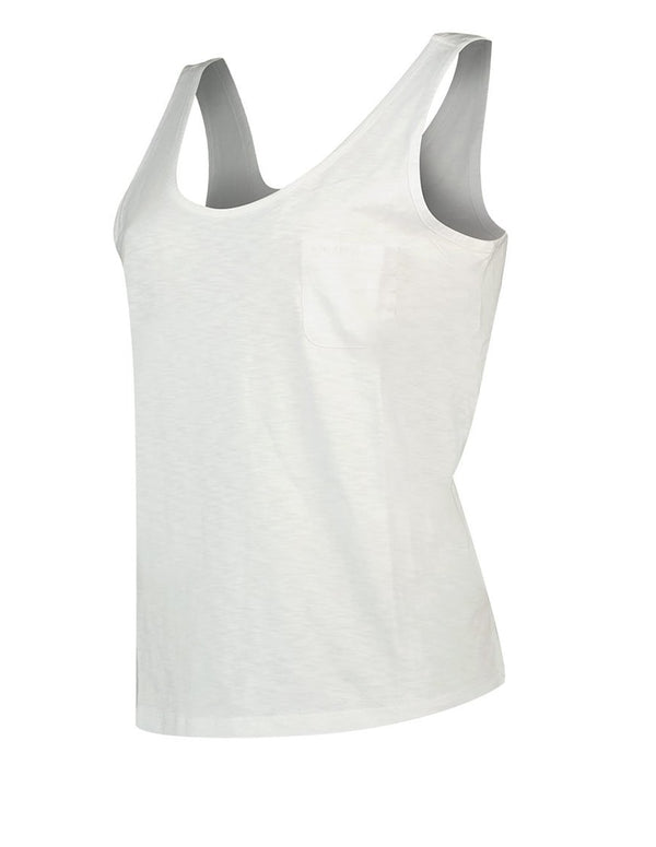 Camiseta Superdry de Tirantes con Bolsillo Blanca Mujer