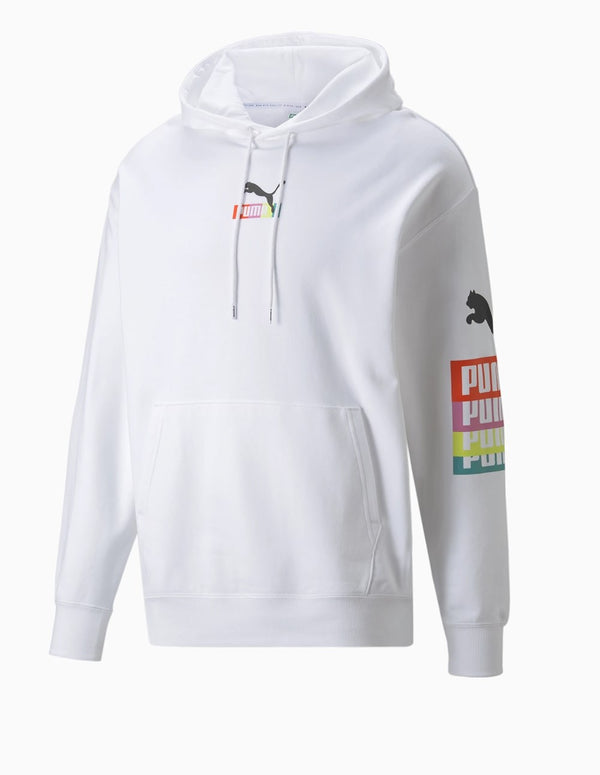 Sudadera con Capucha Puma Brand Love Blanca Hombre