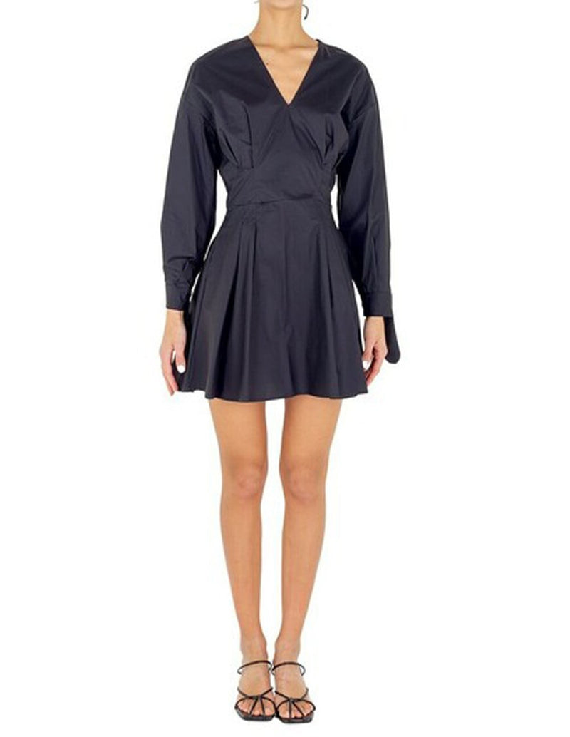 Silvian Heach Long Sleeve Black Women's Short Dress