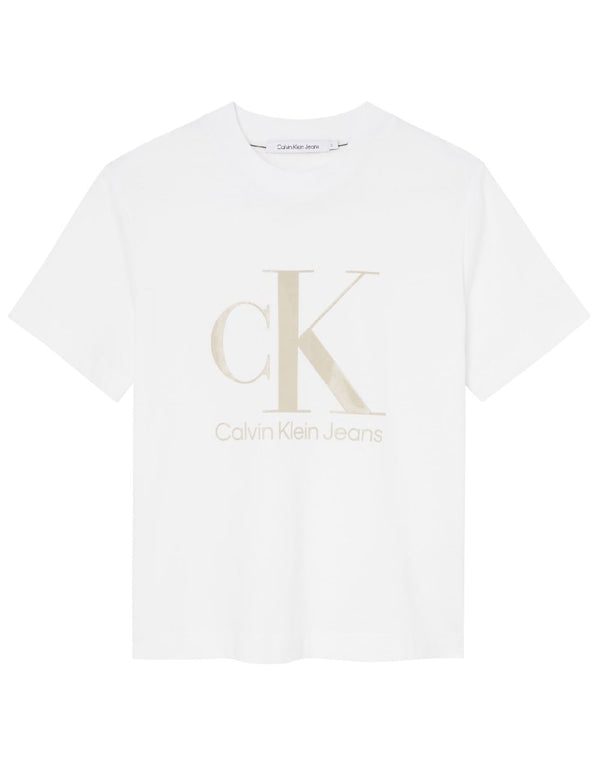 Calvin Klein Jeans Gel Monogram White Women's T-shirt