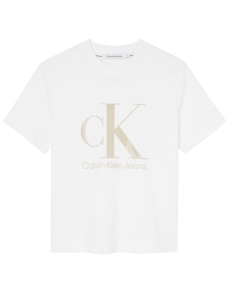 Camiseta Calvin Klein Jeans Gel Monogram Blanca Mujer