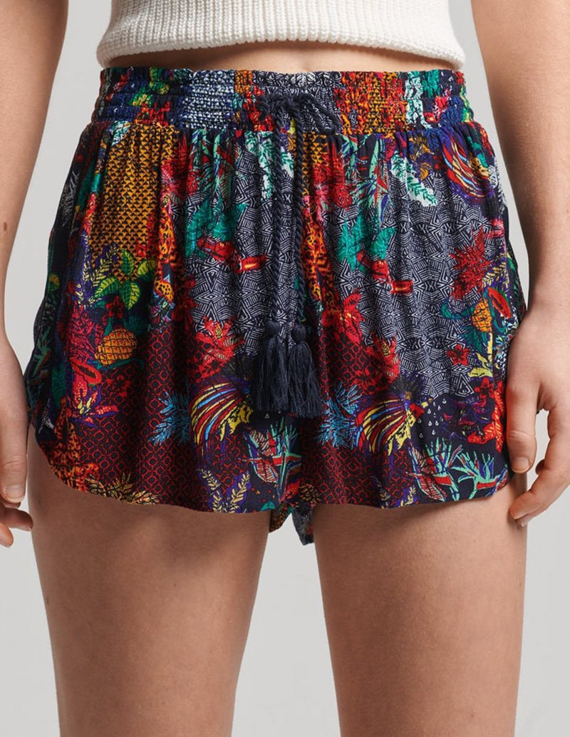 Superdry Women's Printed Shorts Blue