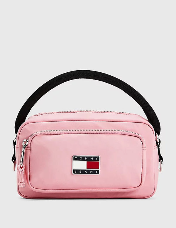 Bolso Tommy Jeans con Insignia Rosa 22x6x12 cm Mujer