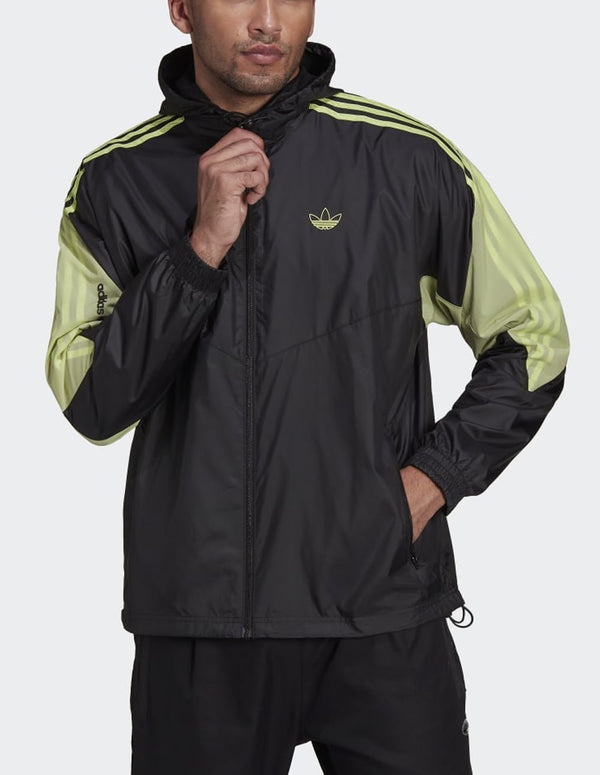 Cortavientos adidas SPRT Lightning Negro y Verde Hombre