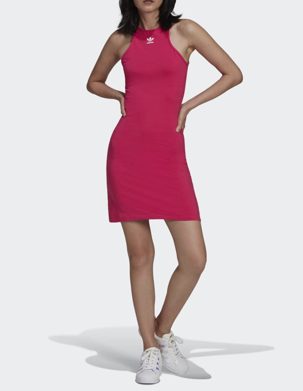adidas Adicolor Essential Rib Sleeveless Dress Pink Women