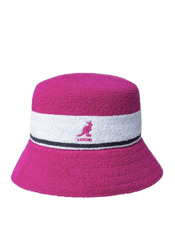 Kangol Bermuda Stripe Pink Unisex Bucket Hat