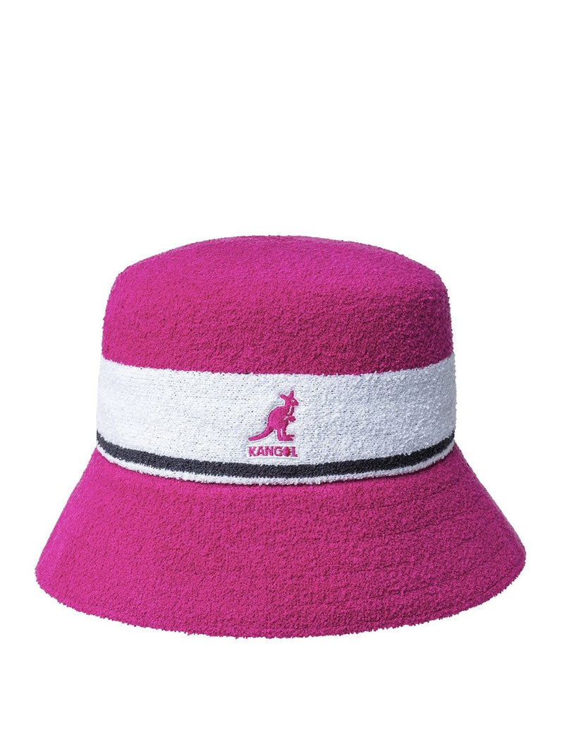 Sombrero Bucket Kangol Bermuda Stripe Rosa Unisex