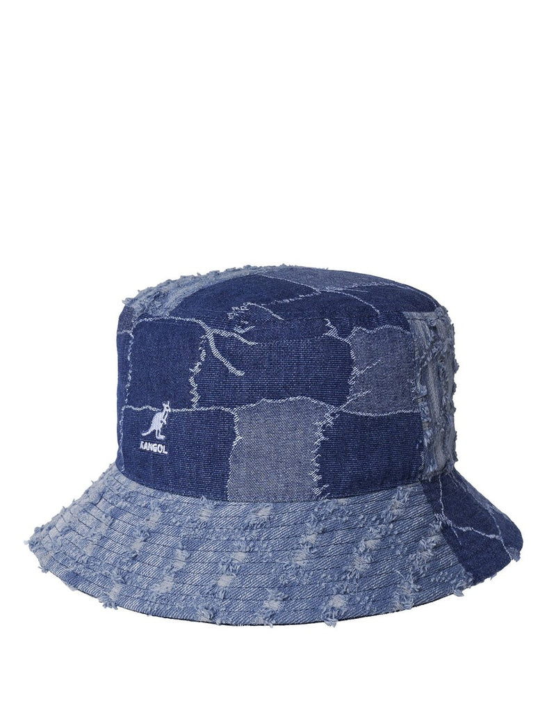 Sombrero Bucket Kangol Denim Mash Up Azul Unisex