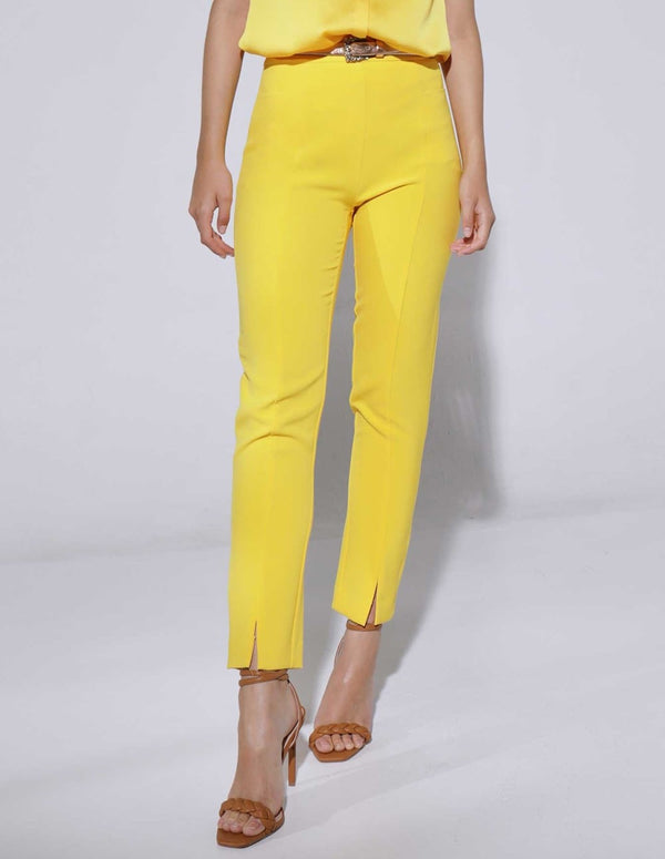 Pantalon & ME Verbena Ajustado Amarillo Mujer