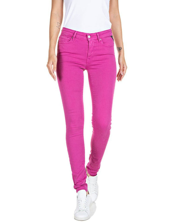 Replay Tight and Elastic Pink Women's Pants