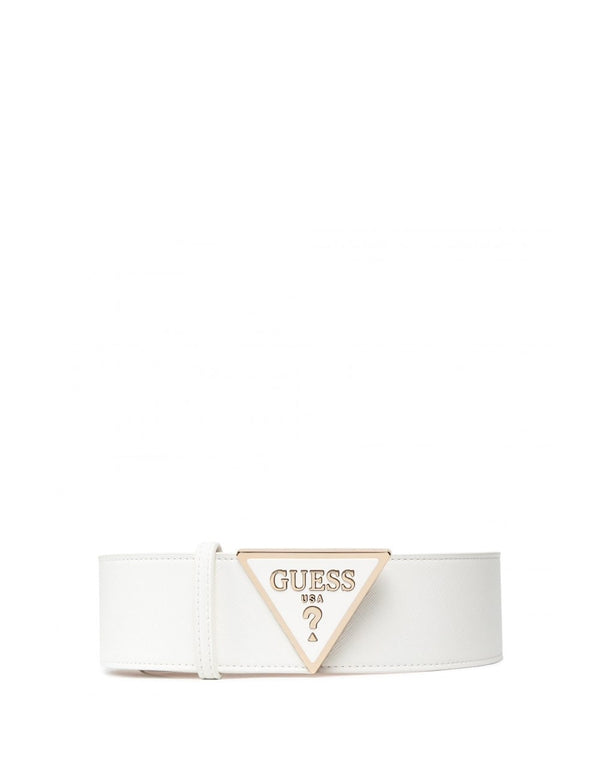 Cinturón GUESS con Logo Blanco Mujer