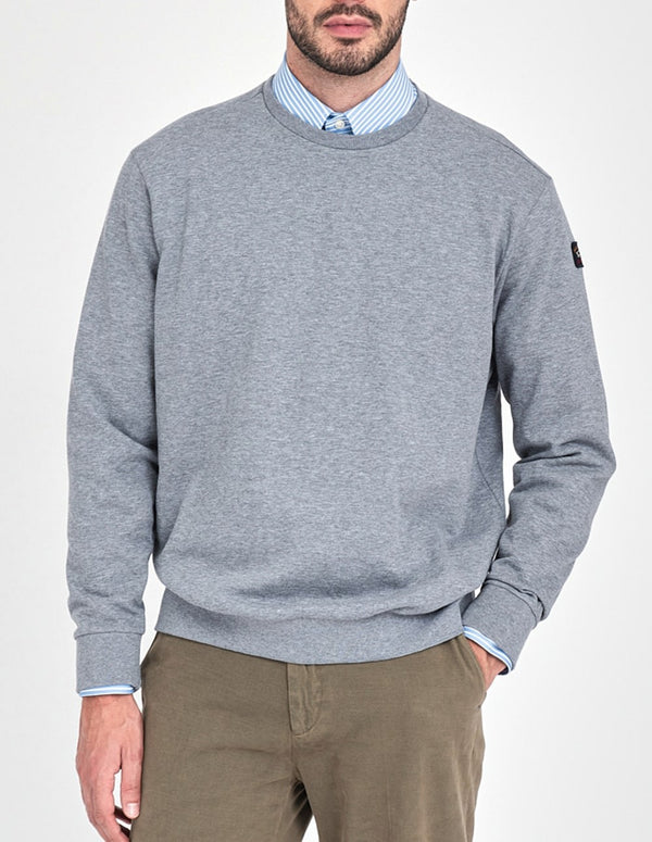 Paul &amp; Shark Badge Organic Cotton Sweatshirt for Men Gray