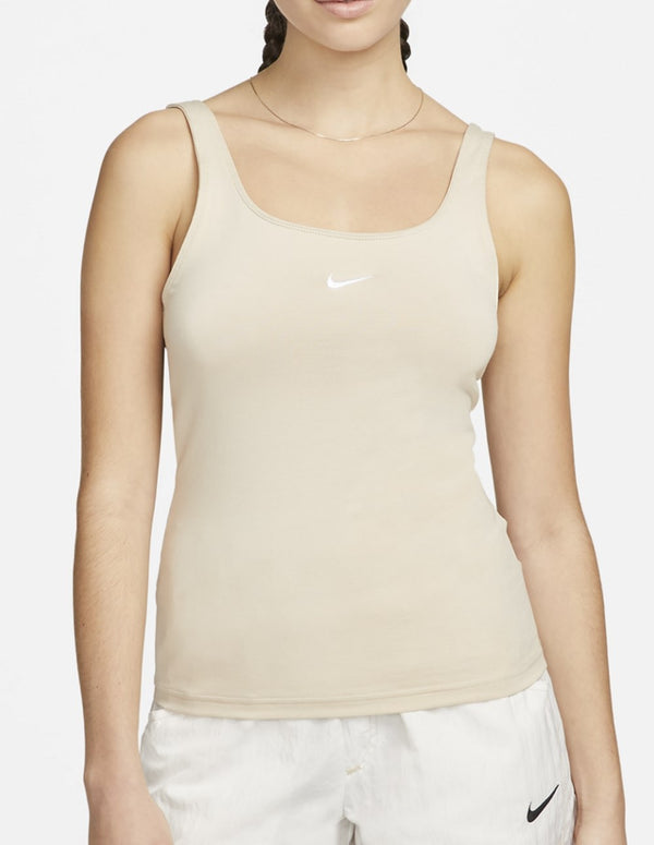 Camiseta de Tirantes Nike Sportswear Essential Beige Mujer