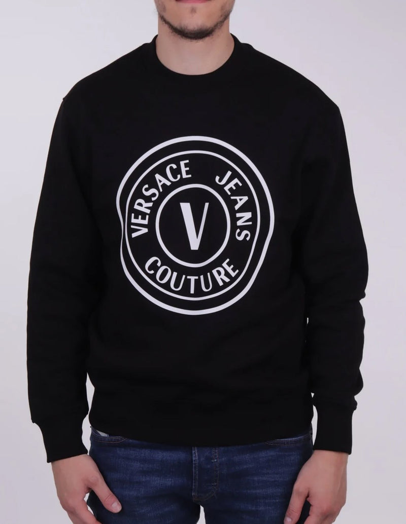 Sudadera Versace Jeans Couture con Logo Negra Hombre