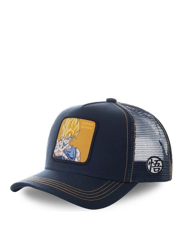 Gorra Capslab Son Goku Super Saiyan Azul Marino Unisex