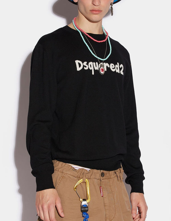 Dsquared2 Sweater with Black Logo Man