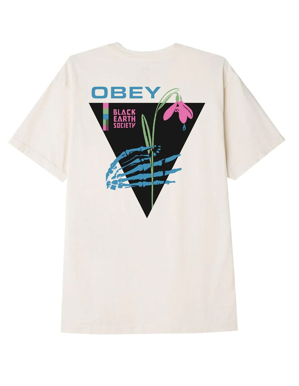 Camiseta OBEY Black Earth Society Beige Hombre