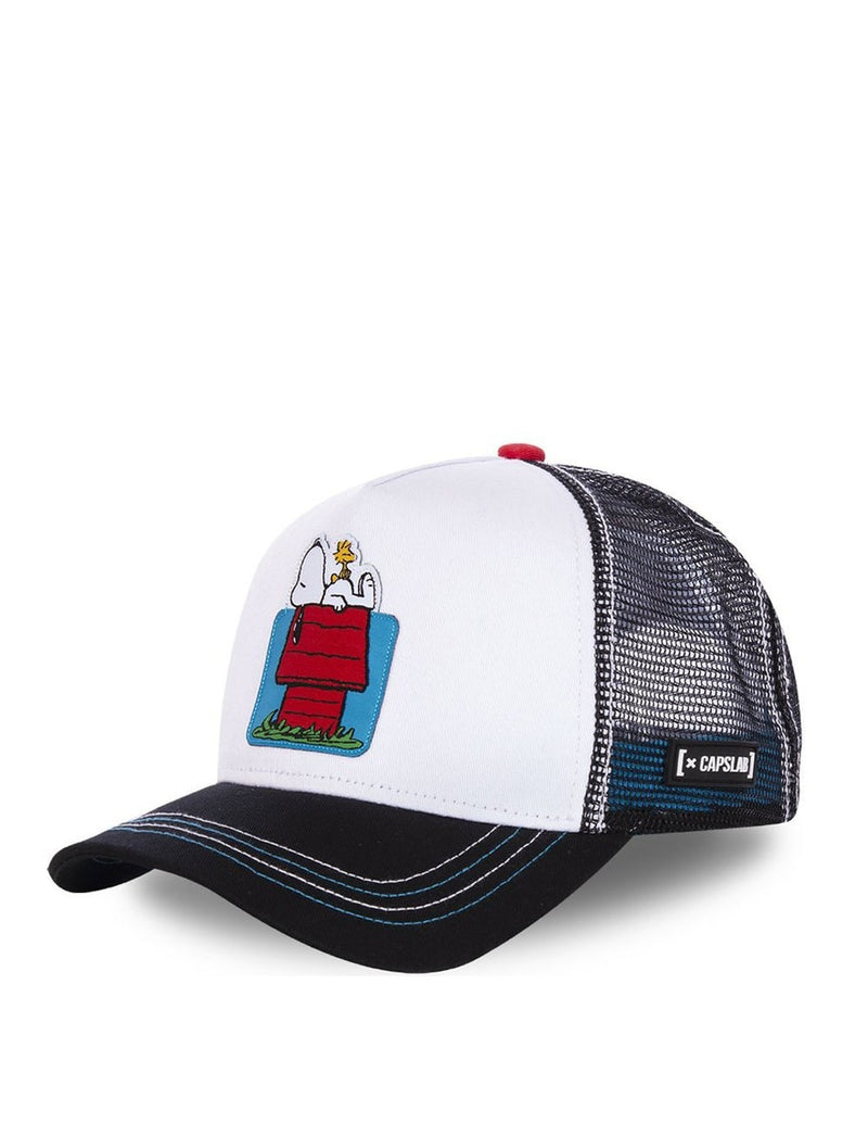 Capslab House Snoopy and Emilio Peanuts White and Black Unisex Cap