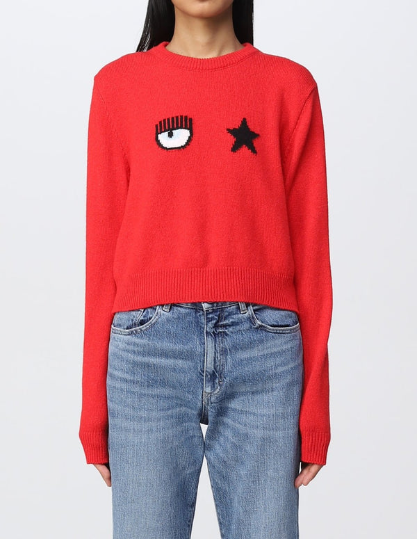 Jersey Cortito Chiara Ferragni Eye Star Rojo Mujer