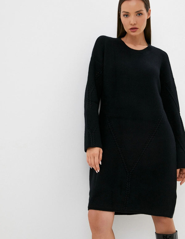 Silvian Heach Women's Black Knitted Dress