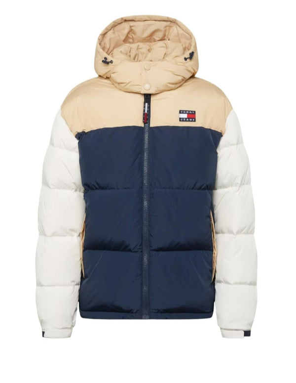 Anorak Tommy Jeans Alaska Navy Blue and Beige Man