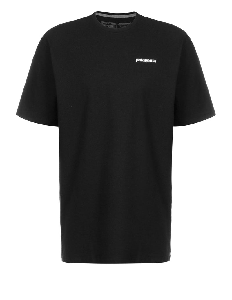 Camiseta Patagonia P-6 Logo Responsibili Negra Hombre