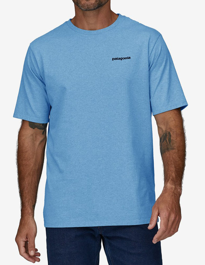 Camiseta Patagonia P-6 Logo Responsibili Azul Hombre