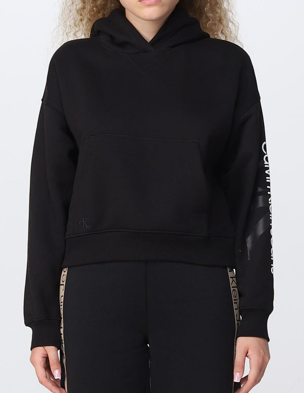 Calvin Klein Jeans Women's Black Hooded Sweatshirt
