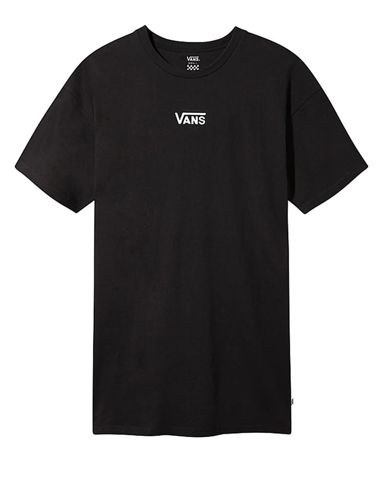 Vestido Vans Center Vee Tipo Camiseta con Logo Negro Mujer