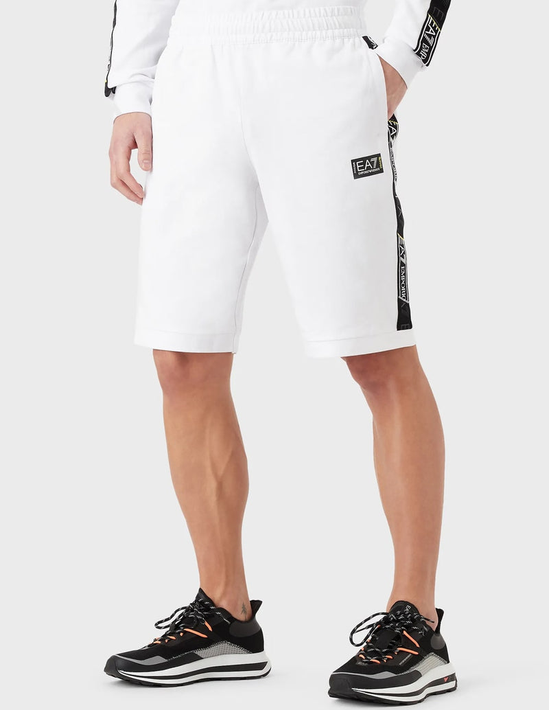 Emporio Armani EA7 Logo Series White Men's Shorts
