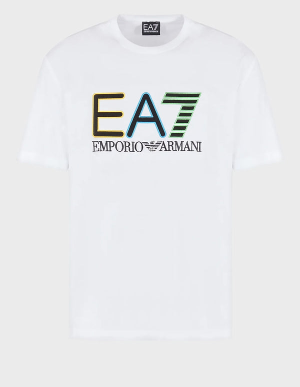 Camiseta Emporio Armani EA7 Logo Series Blanca Hombre