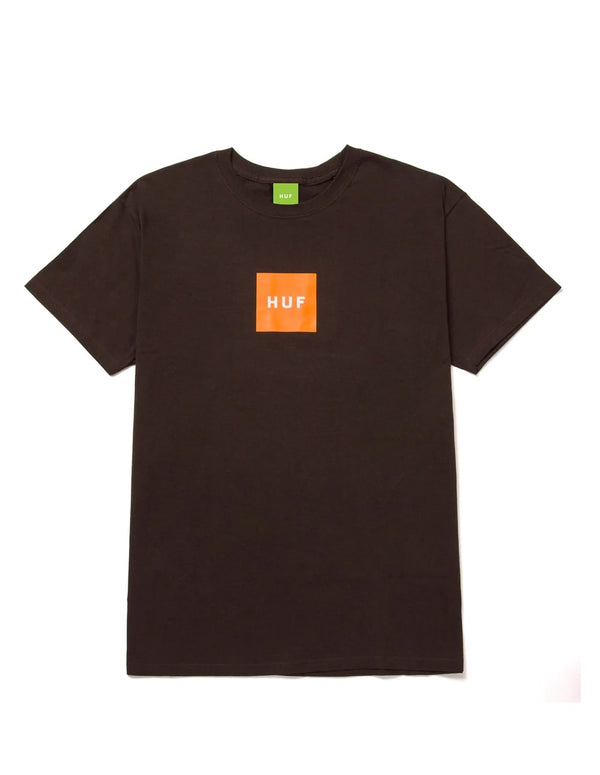 HUF Essentials Box Logo Brown Men's T-Shirt