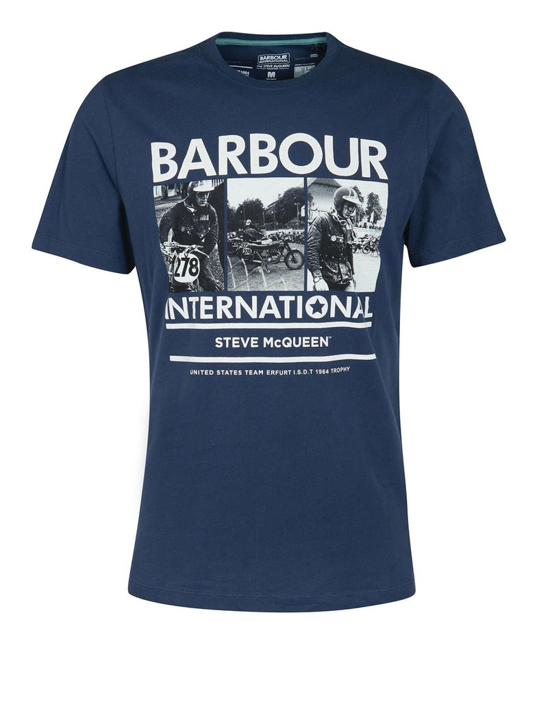 Camiseta Barbour Milton Azul Hombre
