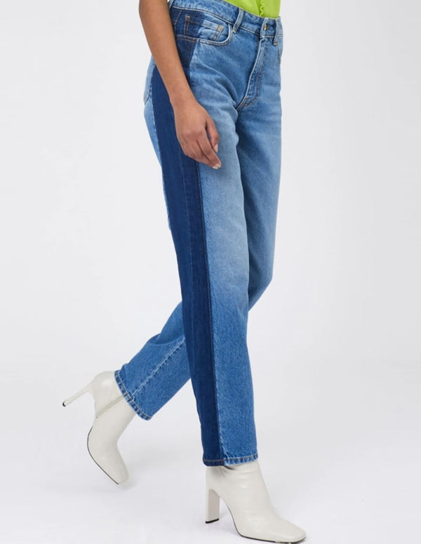 Silvian Heach Bicolor Blue Woman Jeans