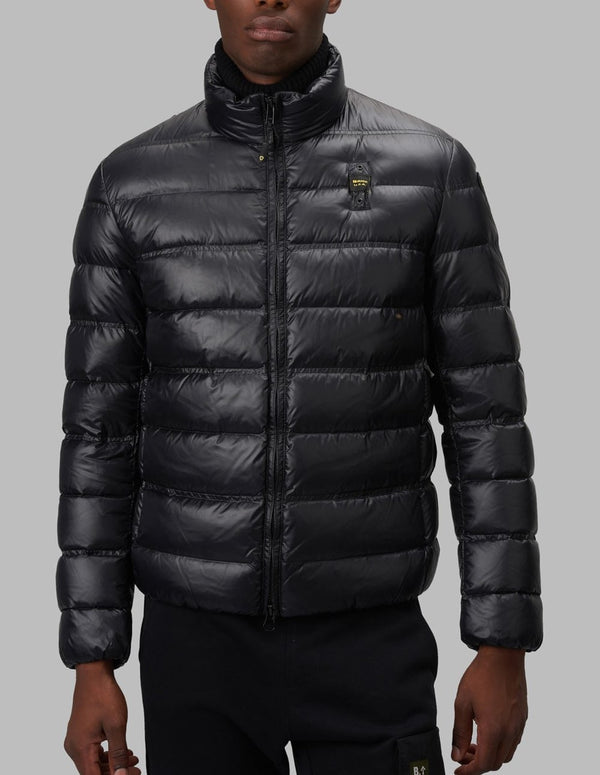 Blauer USA Down Jacket with Mandarin Collar Seth Black Man