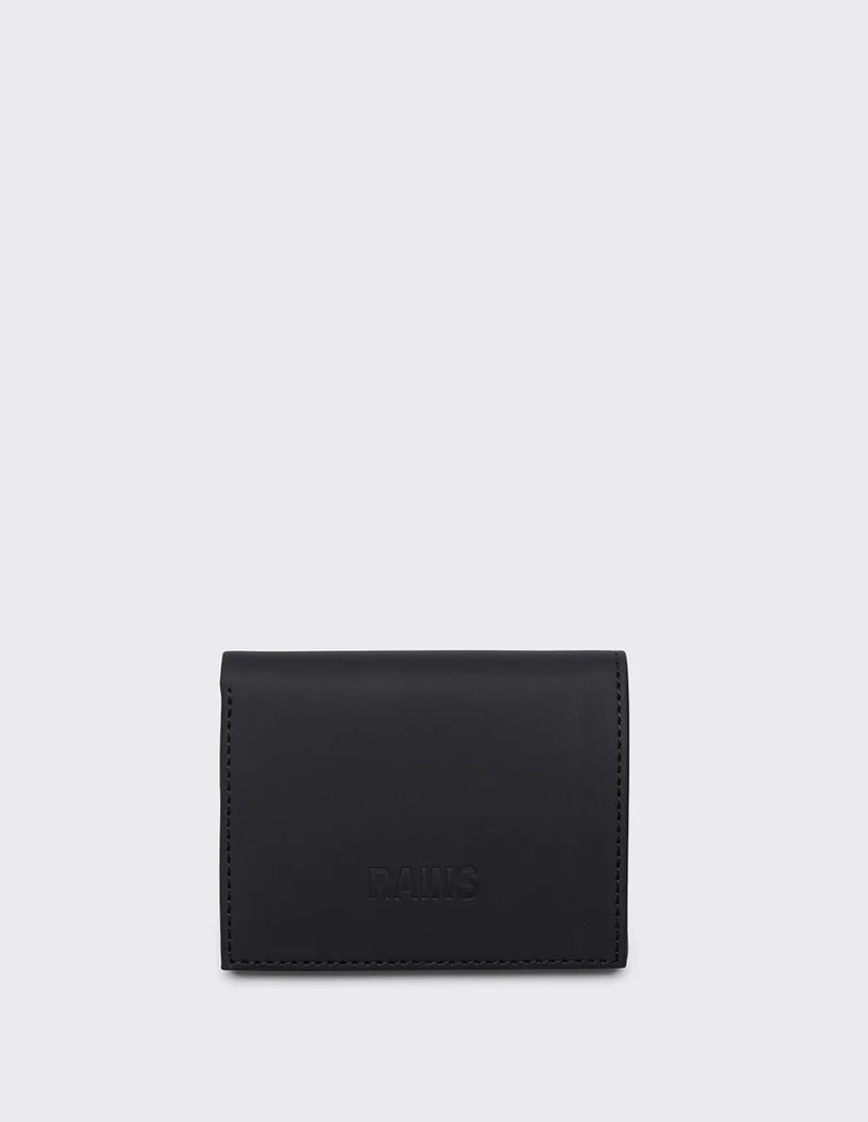 Rains Black Wallet Wallet 9x11x2 cm Unisex