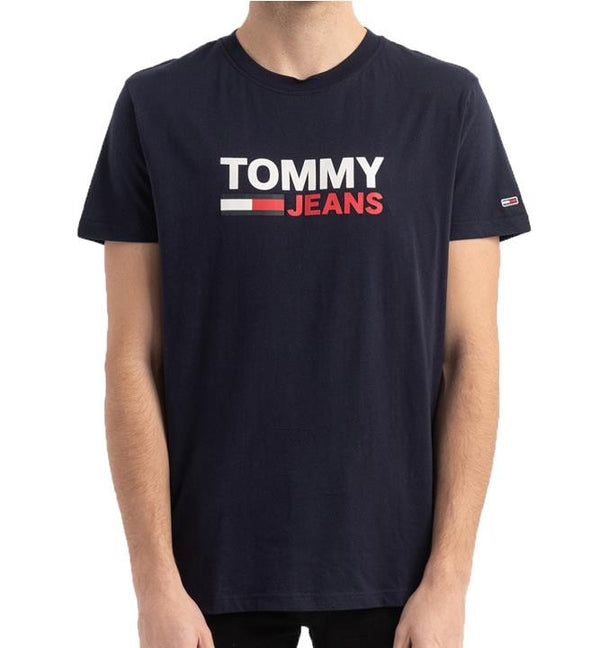 Tommy Jeans Corp Logo Navy Blue Men's T-shirt