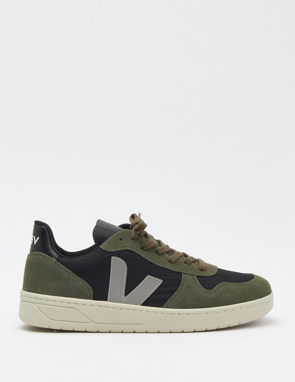 Veja V-10 Ripstop Black and Gray Man