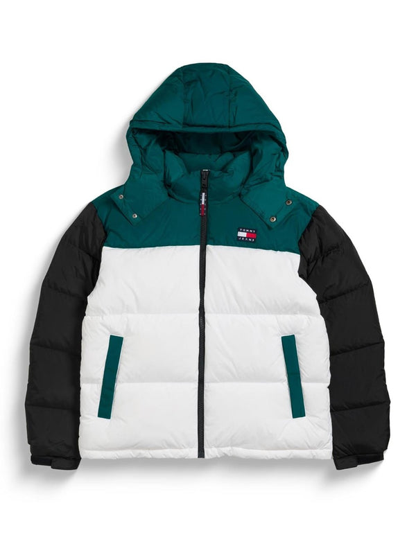 Anorak Tommy Jeans Alaska Verde y Blanco Hombre