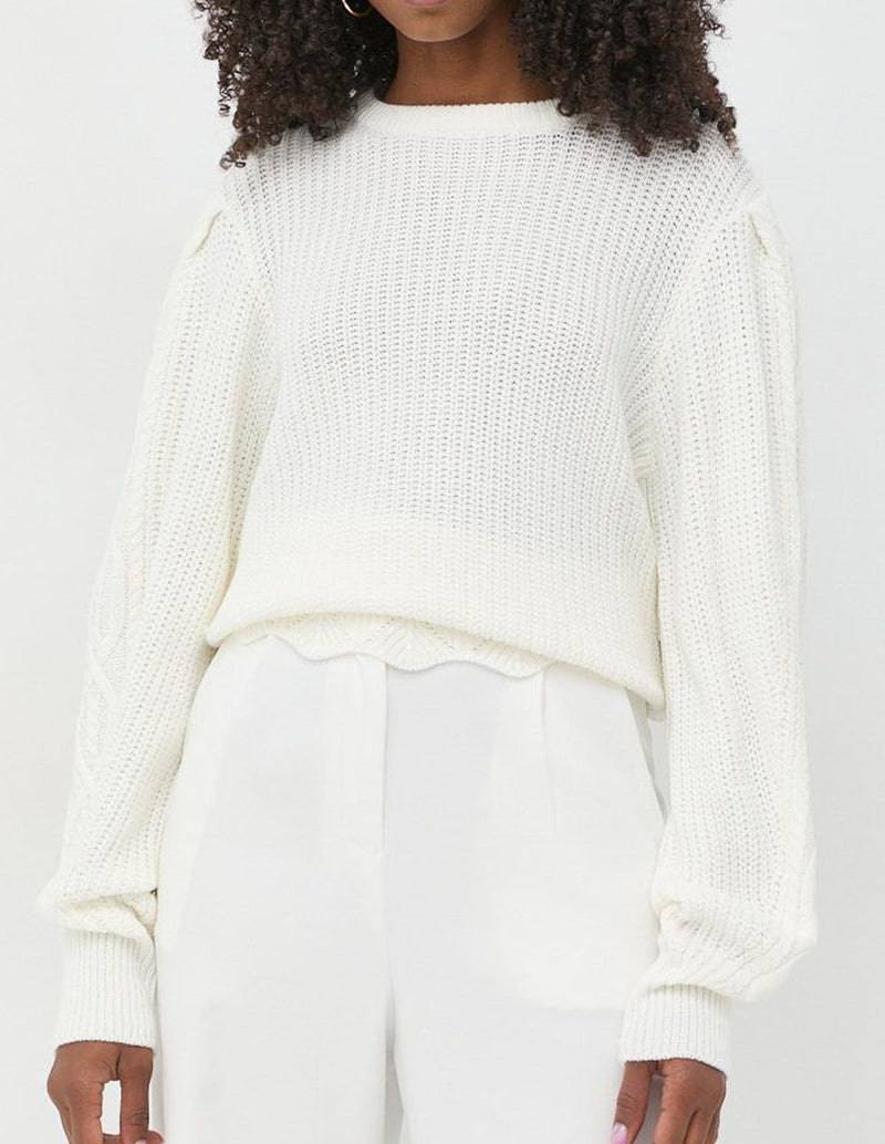 Silvian Heach Women's White Knit Sweater