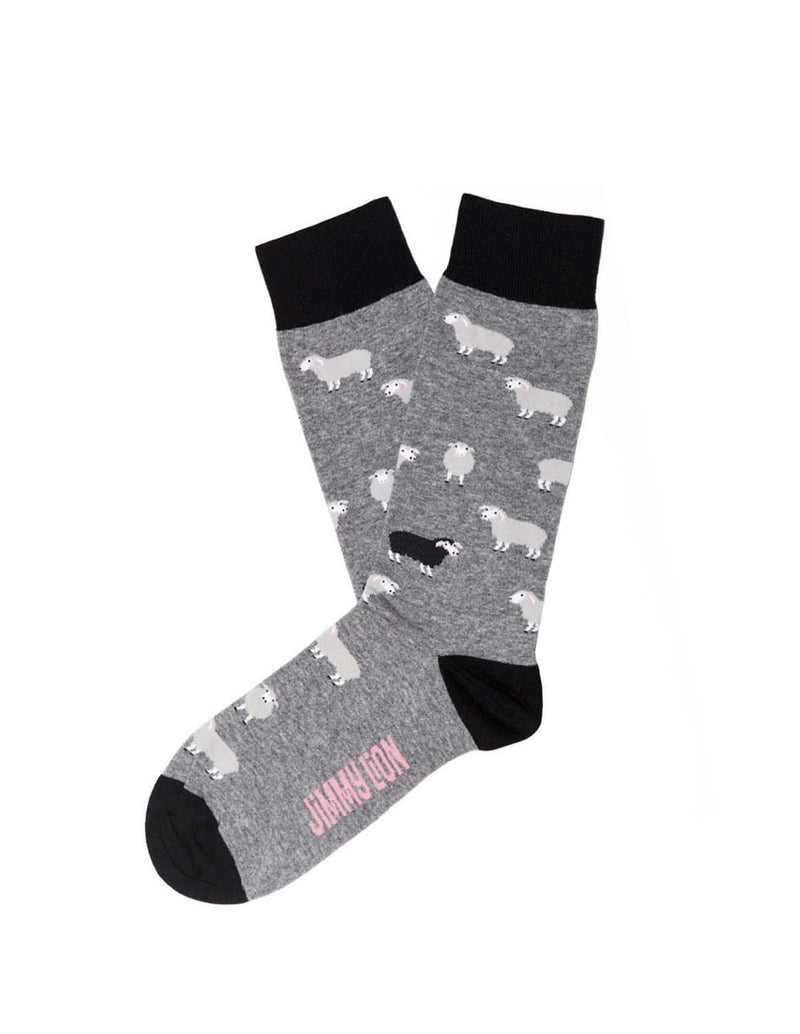 Jimmy Lion Black Sheep Gray Socks Unisex