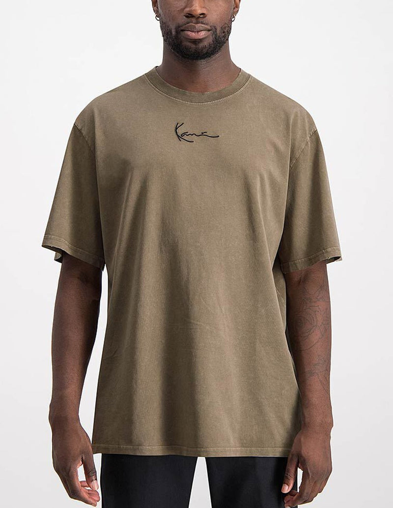 Camiseta Karl Kani con Logo Marrón Hombre