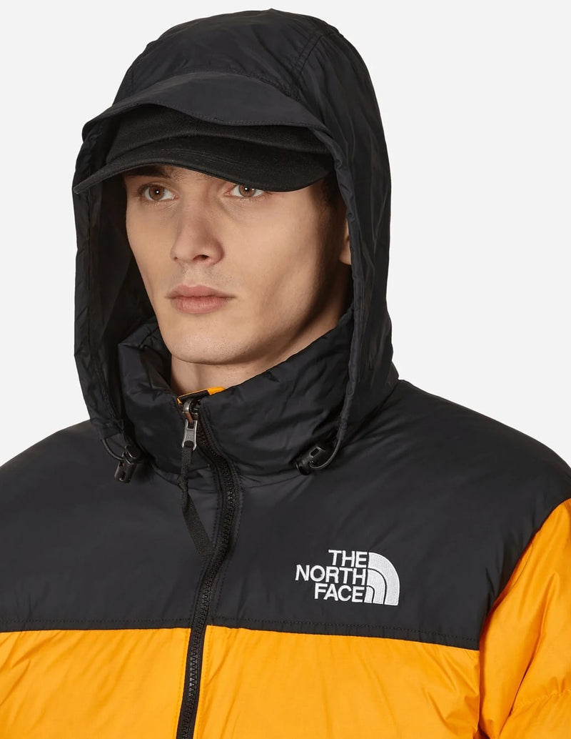 The North Face 1996 Retro Nuptse Orange and Black Men's Down Jacket