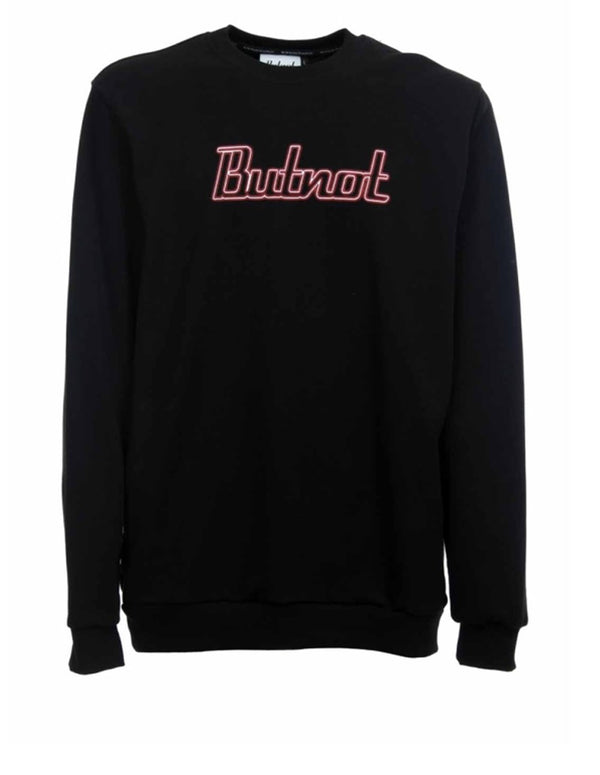 BUT NOT Sweatshirt with Black Neon Logo for Man