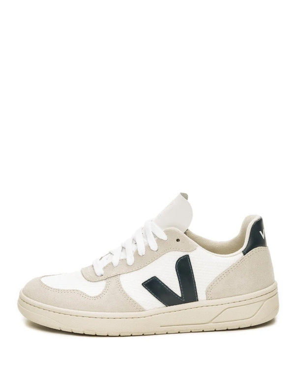 Veja V-10 B-Mesh Blancas y Azul Marino Unisex