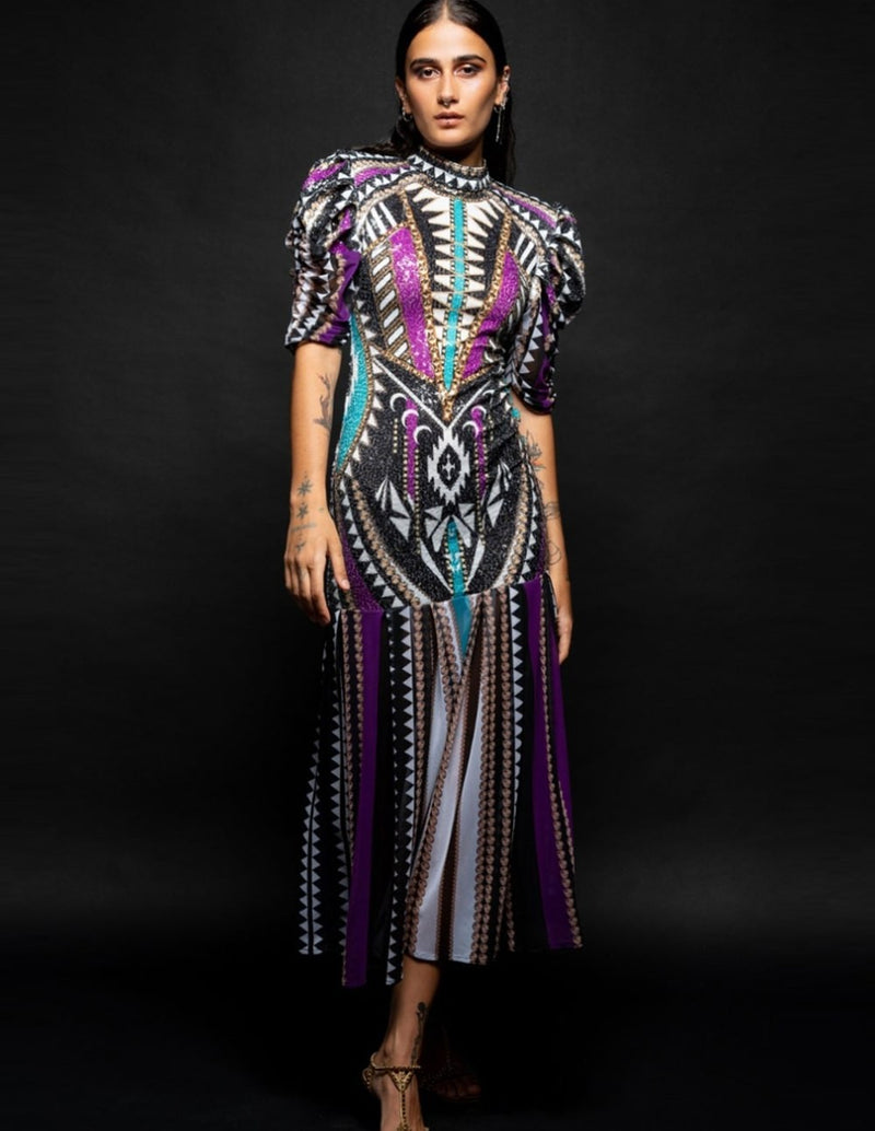 Vestido Peace and Chaos Guasave Sequin Multicolor Mujer