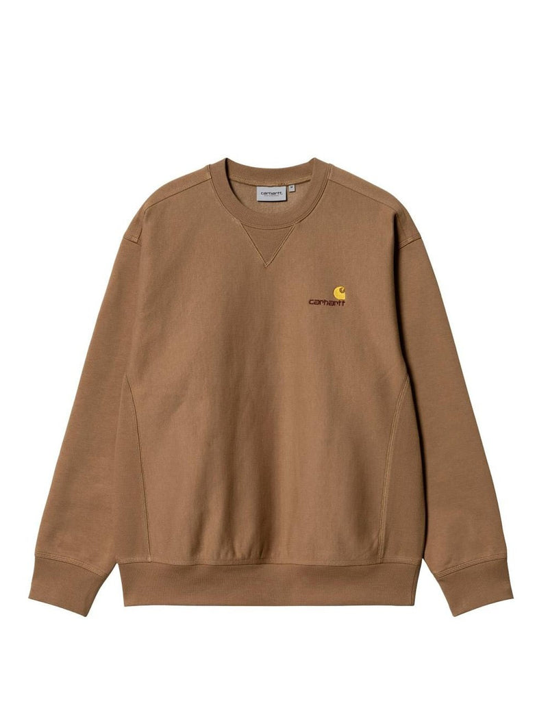 Sudadera Carhartt WIP American Script Marrón Hombre